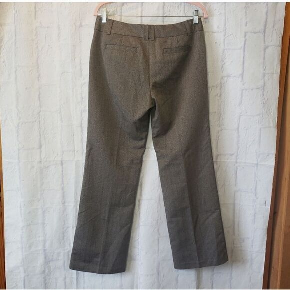 G.H. BASS & Company Wide Leg Herringbone  Trousers Brown 8 - Picture 6 of 8